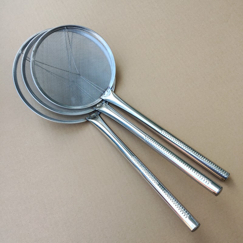 速发细网油篦子家用商用捞油漏小油抄子不锈钢炸勺篱篱爪笊捞勺网
