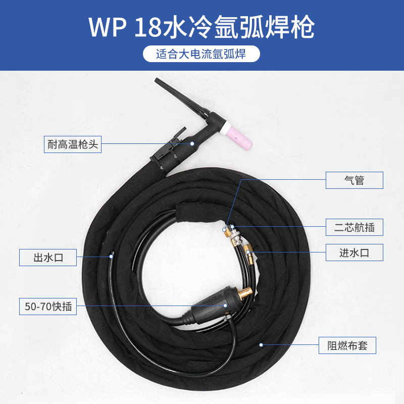 速发沪工氩弧配件W5E/400E/KWP18水冷焊枪WP26风冷焊枪