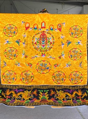 速发天士豪礼用品九龙法衣道师高功降衣道龙衣五龙衣双服道袍黄色