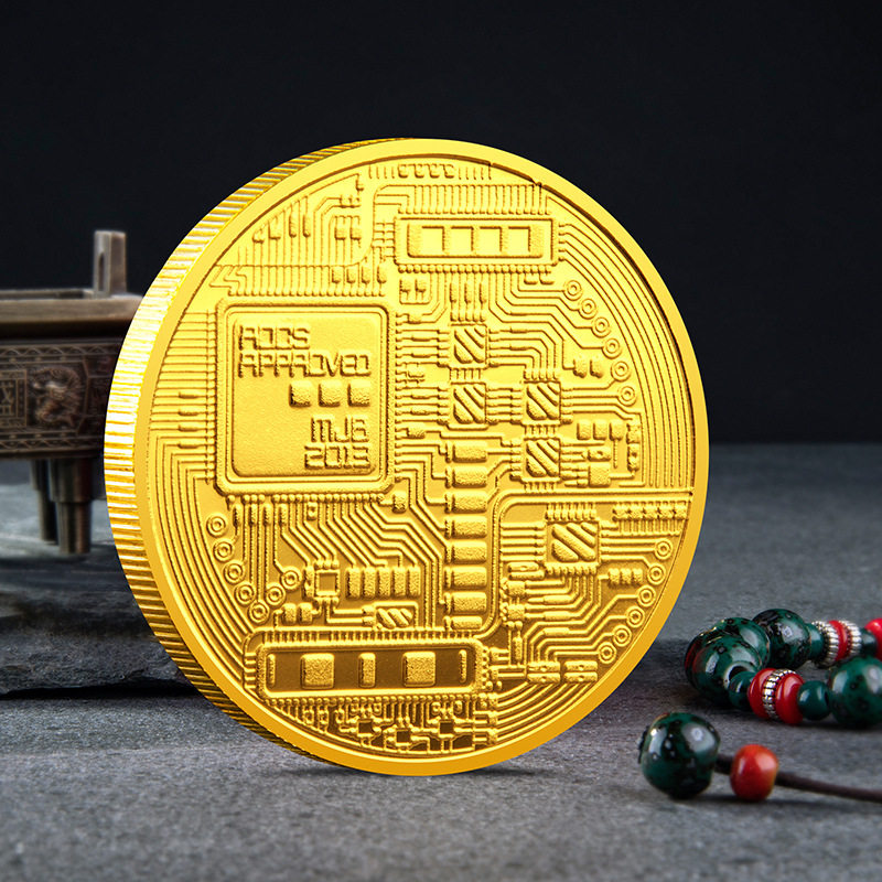 现货黄铜Bitcoin金币BTC比特B创意硬币实物银币纪念章礼物送人玩