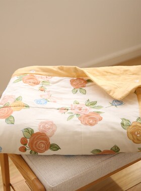 速发4TX全棉可水洗棉夏花凉被小碎花夏季子款被薄空调被新疆棉单