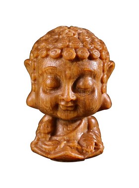 速发绿檀木雕刻十二生肖本命佛八大守护神吊坠扣挂件配件配饰