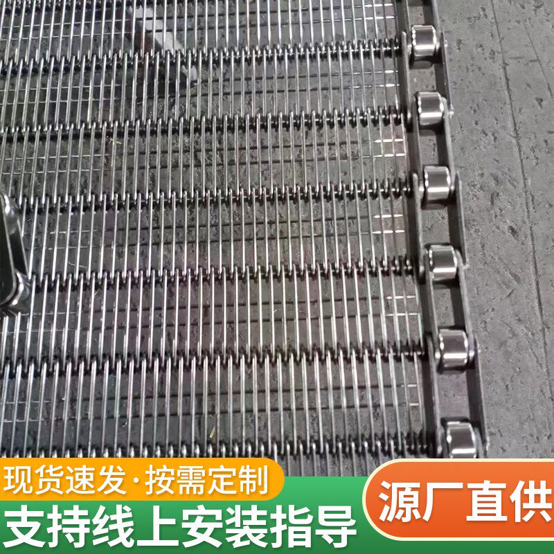 速发带两排加强片网04不锈钢眼睛网带流水线豆类链条网