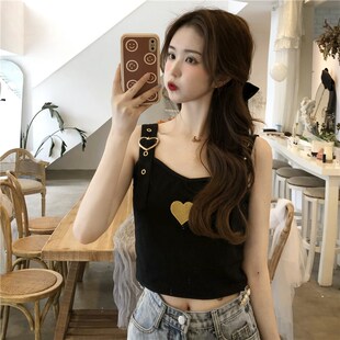 速发法款别致辣带背心夏季内搭外穿高级设计感小众爆式甜吊上衣