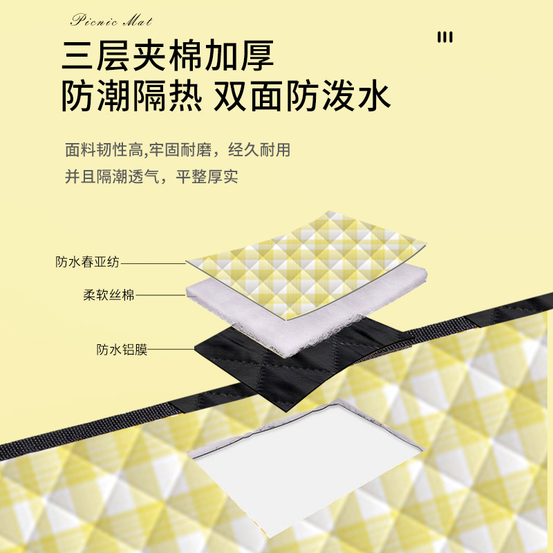 现货野餐垫防潮垫加厚户外地垫便携户外露营野炊防水W春游帐篷草