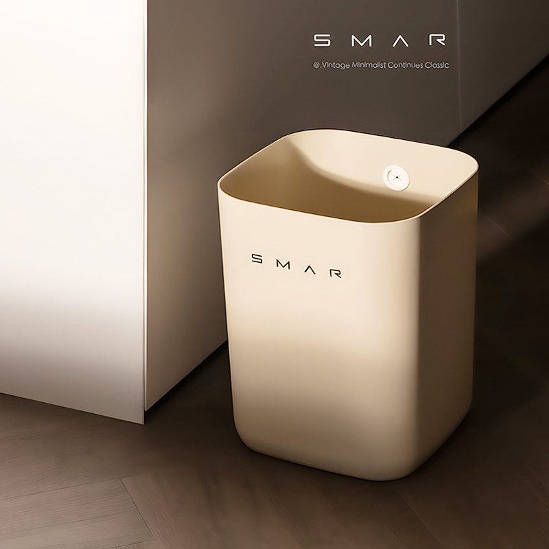 速发家用垃圾桶厨房卧室卫生间客厅奶油风高颜轻办公值室奢纸篓收