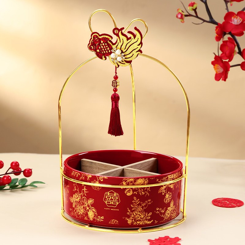 速发早生贵子陶瓷摆件结婚床上模具婚礼铺床干果组合婚房布置婚庆
