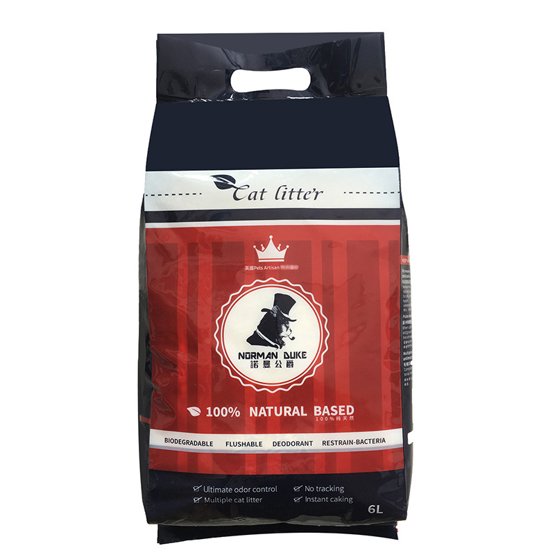 速发猫砂 诺曼公爵6L豆腐猫砂结团低尘全猫种除臭猫砂豆腐沙用品