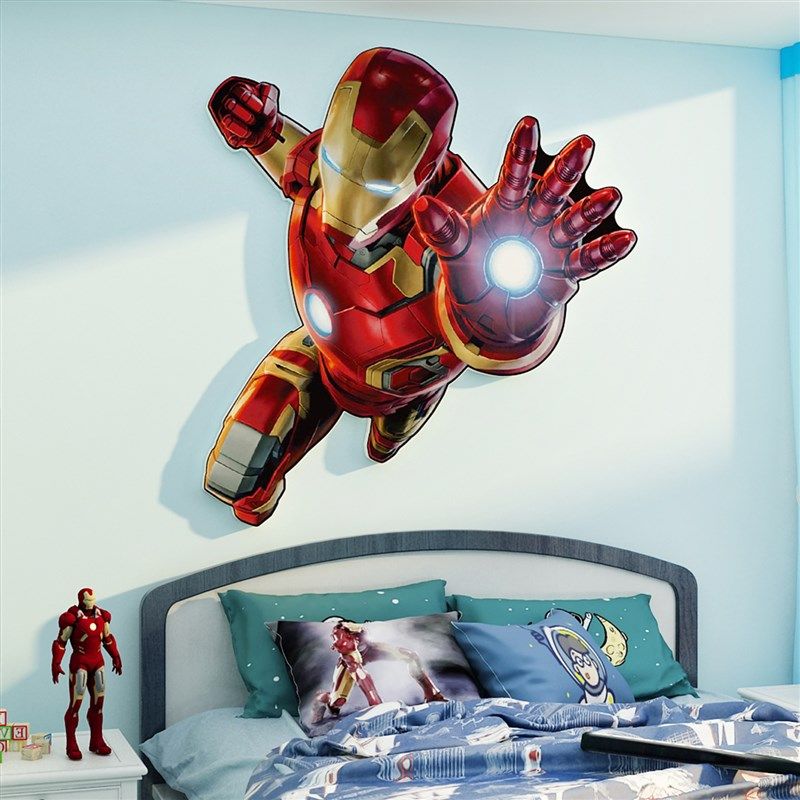 速发钢铁侠孩仇者联盟海报儿童房间布面装饰男复卧室墙置床头贴纸,家居饰品,文化墙贴,淘宝优惠券,粉丝福利购,淘宝优惠卷