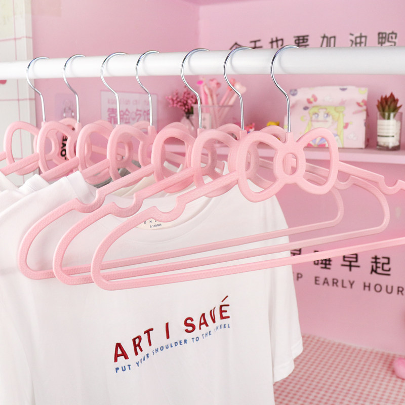 速发少心衣爱晒衣架塑料衣撑挂架 宿舍收纳室内家用衣衣凉晾可架