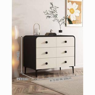 轻奢木斗柜量现代简约客厅六八斗柜WEG大容室抽屉边柜卧立柜实收