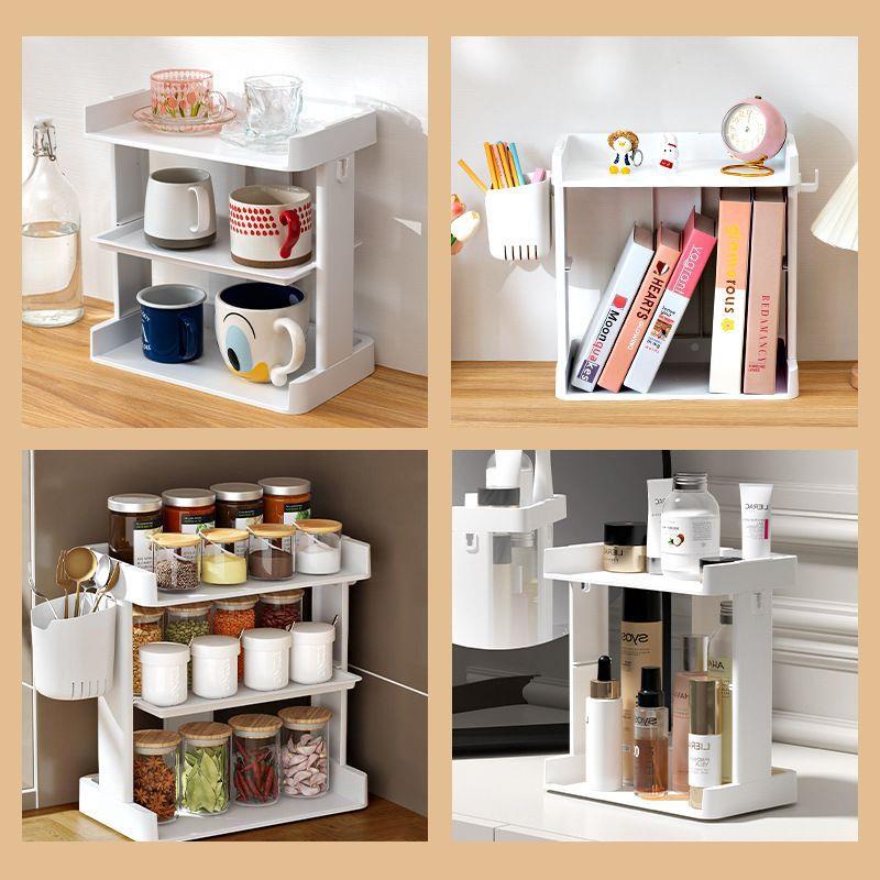 桌置物架面办公ANS室工整理管理文件书架立式桌位收纳架