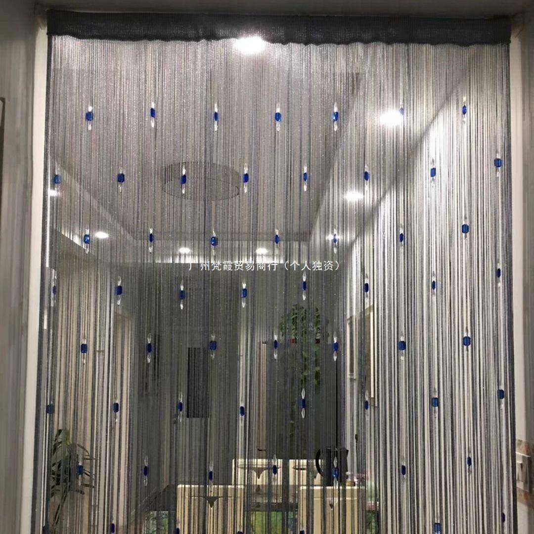 轻奢装饰线风帘珠阳帘窗帘客厅玄关软水隔VPP断帘台免帘打孔