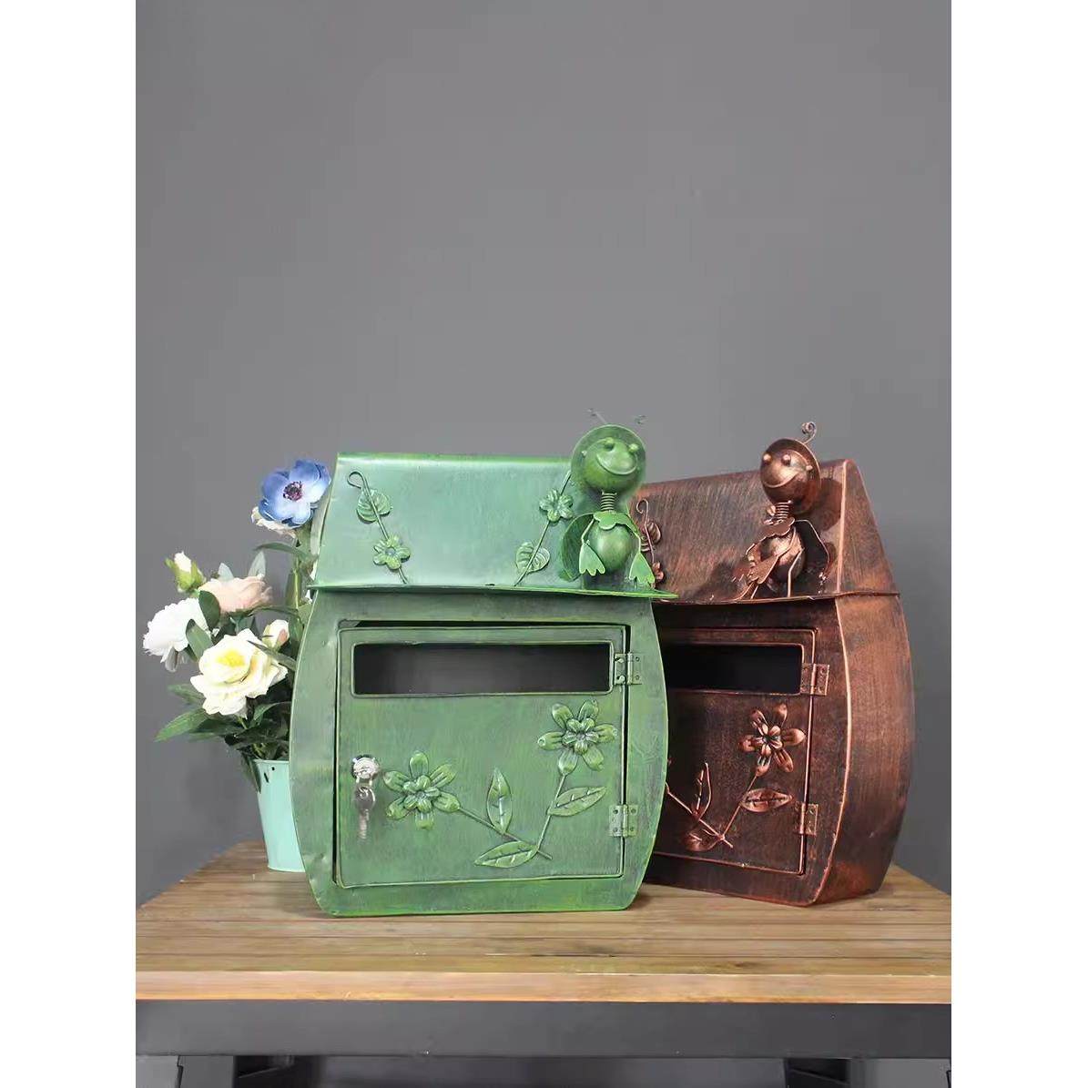 欧复古别墅信创箱田园意外BJ1143壁挂信报箱装饰式铁艺邮筒户室邮,商业/办公家具,邮筒/信报箱,淘宝优惠券,粉丝福利购,淘宝优惠卷