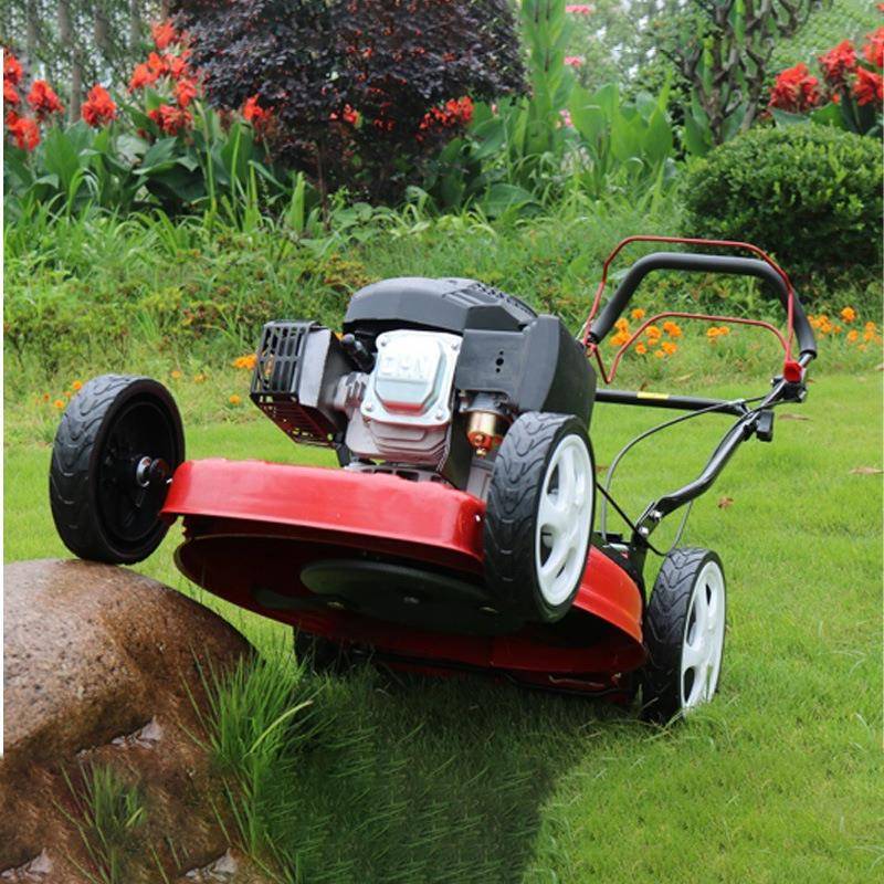 自走式LYU四冲程汽花油草坪机20寸手式园割草机农用果园推打草机