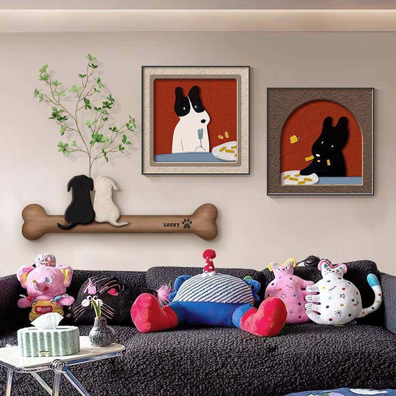 多巴胺室儿童房装饰画趣味卡CY831809通小狗客厅意大白墙卧装饰创,家居饰品,现代装饰画,淘宝优惠券,粉丝福利购,淘宝优惠卷