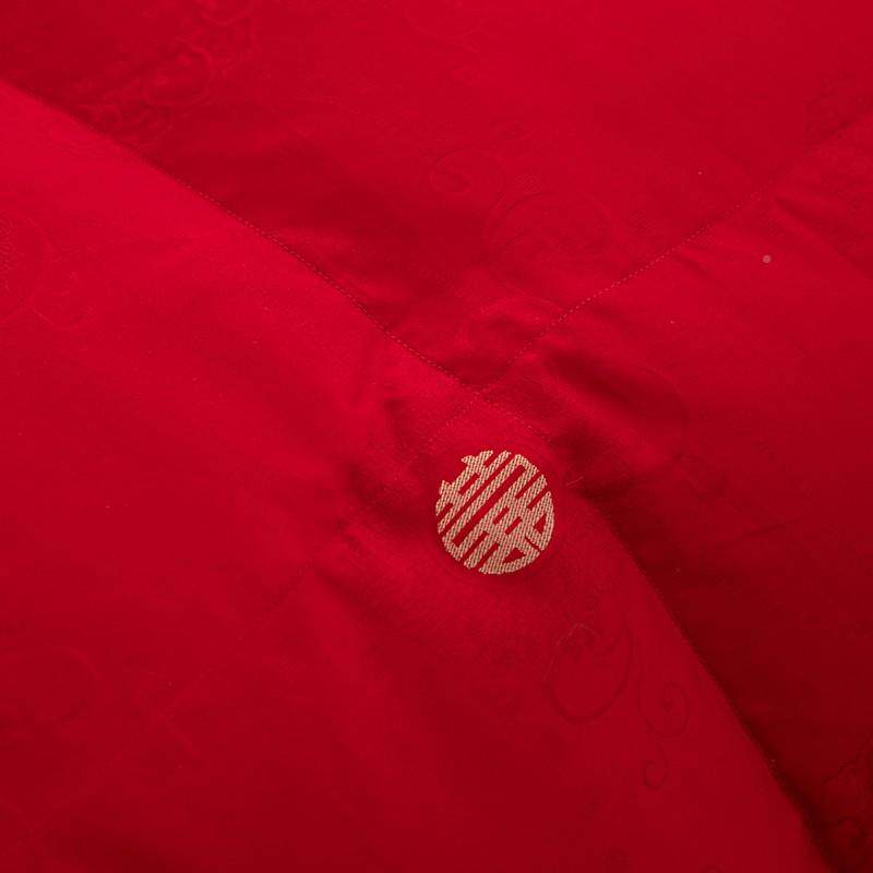 新款大全IBU棉提花自双层红婚庆剪花充绒羽被壳绒半成品