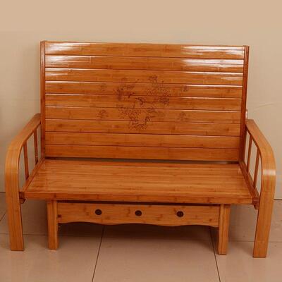 折叠沙人发床QPS两用双人家用多竹功实木午能休凉床办公室单简易