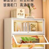 钢示制书柜带玻璃门童书架儿家AJS用客厅储物柜防尘展柜置子铁艺