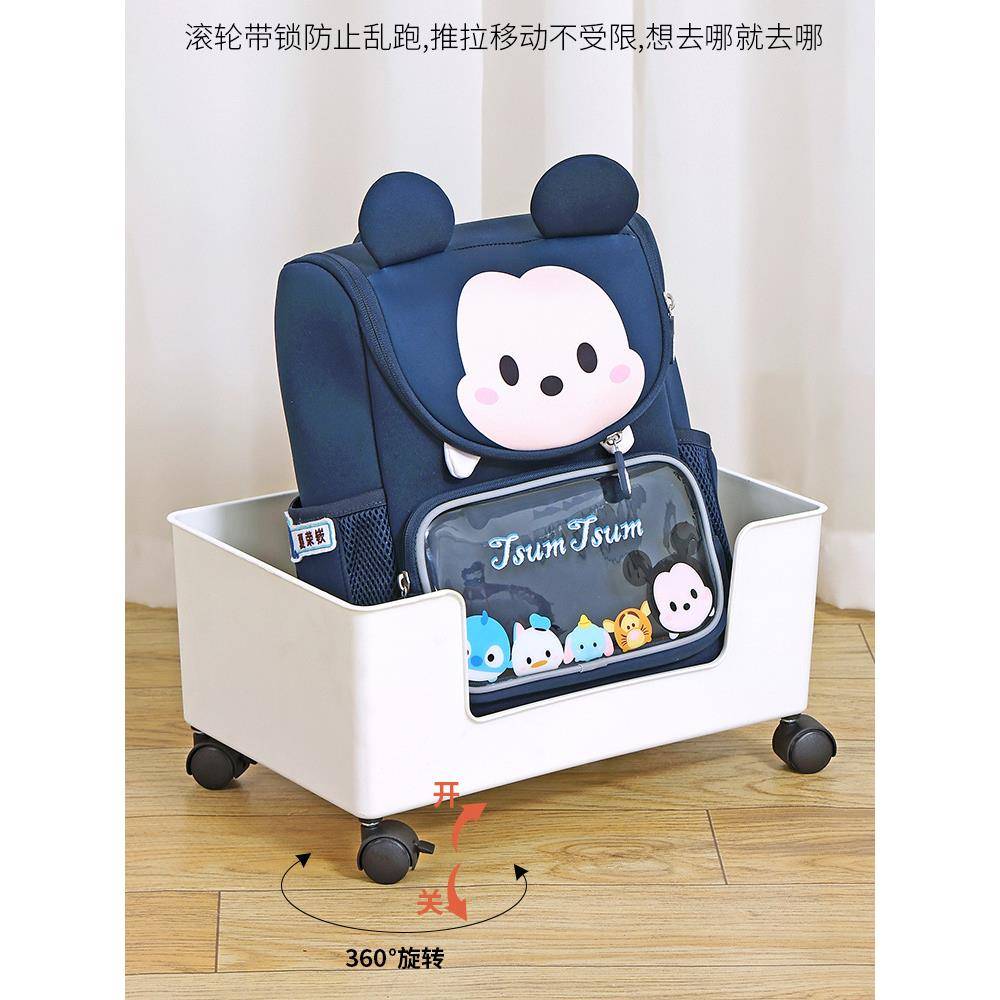 书桌边可移动书架初生放书包置物中架地落架大容量墙角带轮PAI书