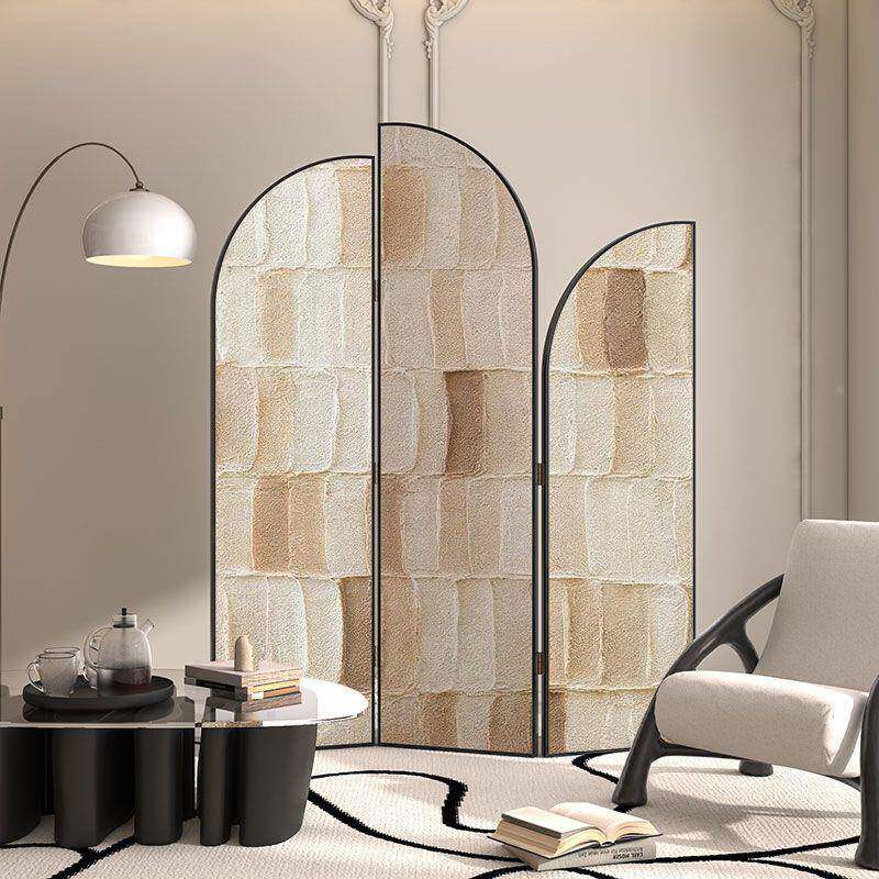 日屏风折ITD叠移动玄关隔断客厅卧室现代挡奶油风遮式办公室铝合