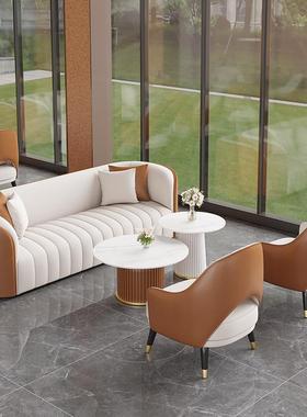 现代简约酒合店大堂31149休闲客商务接待沙发组售楼处洽谈桌椅组
