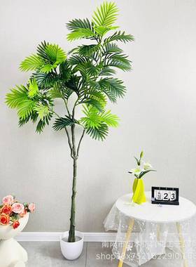 仿GVL真散尾葵仿真绿植仿真花家居落树地树摆件微工景观程景装造