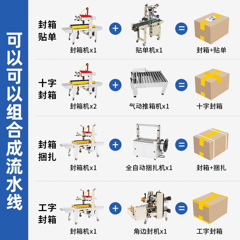 弘拓厂家直邮政1-3号动纸箱全自透明1胶带UBM封口封箱机销打包机