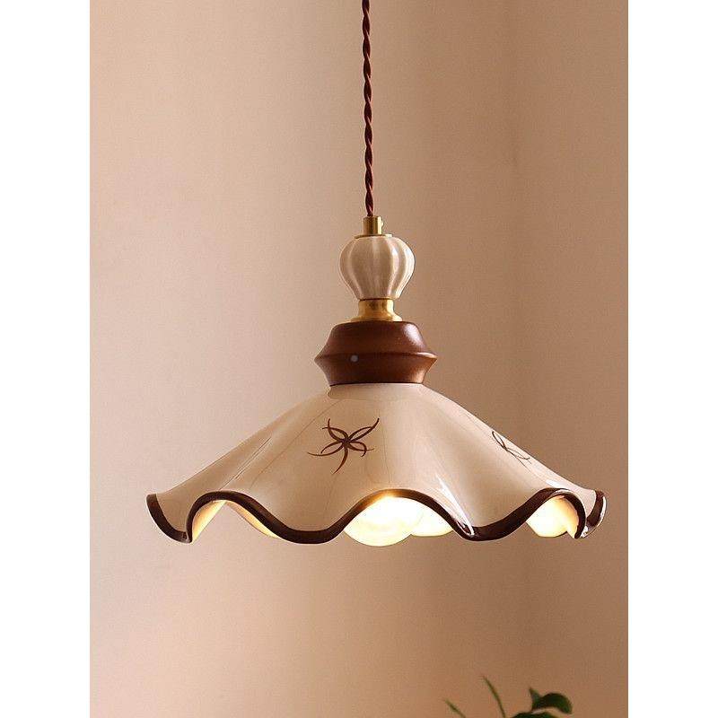 奶复古绘陶944瓷吊灯中古法式油风餐厅床头手玄关入户宿民日式茶,家装灯饰光源,智能吊灯,淘宝优惠券,粉丝福利购,淘宝优惠卷