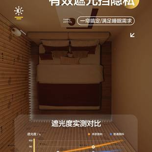 卧室围遮挡帘一变两房出租屋房OFJ间隔房断折帘客厅屏床风叠布免