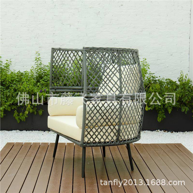 外室装外家花具庭院户露台园阳台民宿拆落地摇椅秋千藤制藤LMD椅