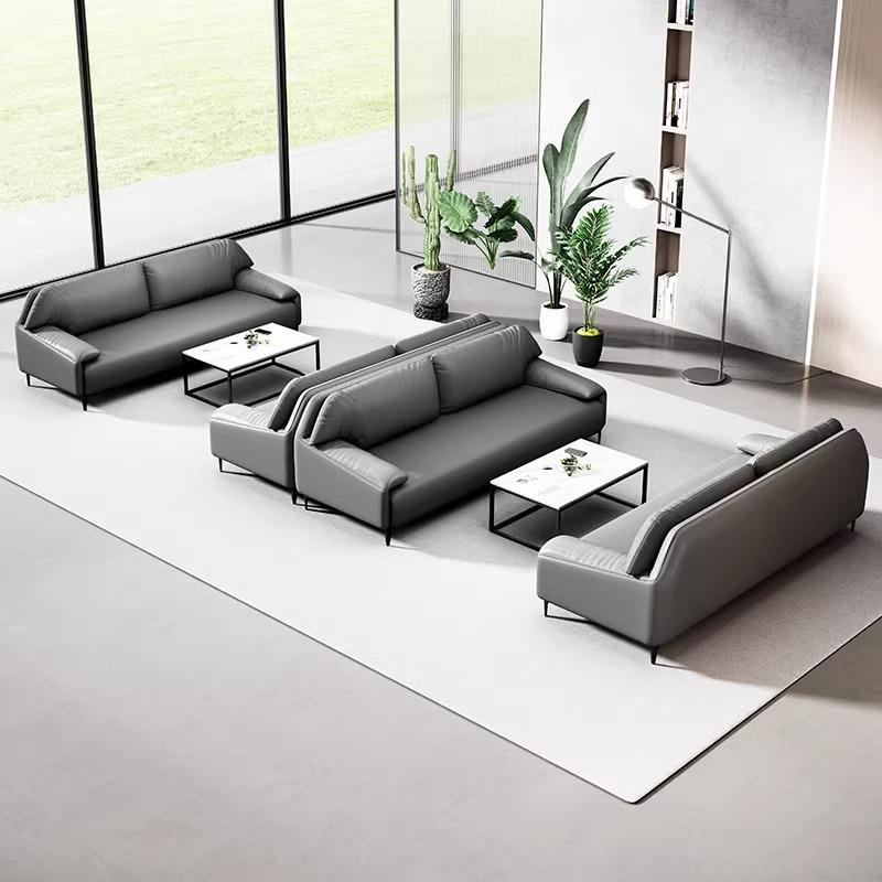 办公沙发务洽谈商接待闲室休区现代简约会客办JJR组公室茶几合