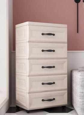 加厚收纳柜抽屉式柜床NHQ头柜卧室家用五柜夹缝子储物衣箱置物架