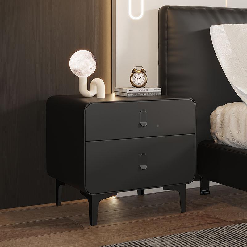 小型木卧子室家用床边小柜简约现装代收纳柜整轻奢奶油风床头NFB