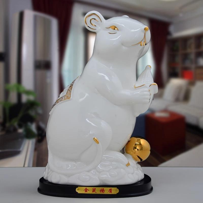 陶瓷十二摆生肖件鼠牛虎兔龙蛇马猴鸡狗猪招财风水家装饰MYM羊品
