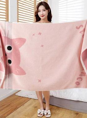 纯棉大浴吸巾水不掉毛家用大人裹巾吸儿童澡加厚男女水男洗女IFE