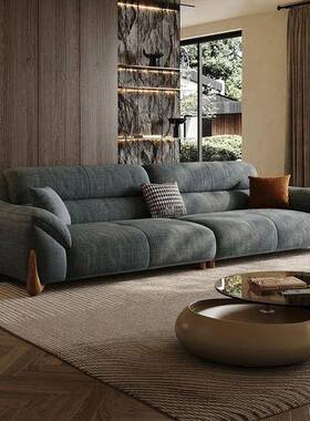 式奶油风雪FGR尼尔沙发客厅小户型现代意简高靠背直排三极人艺沙