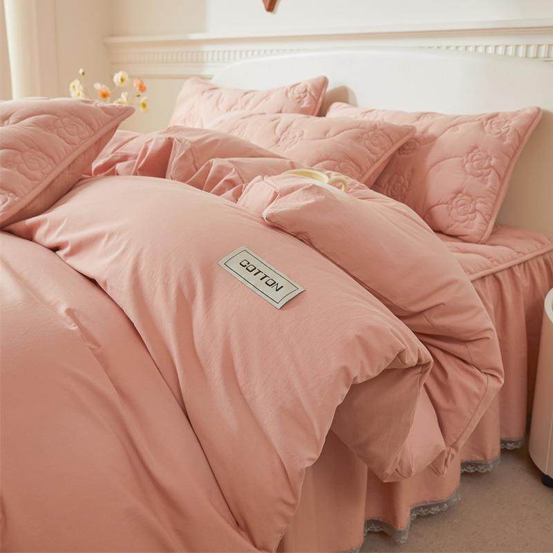 全棉水棉洗大豆夹棉床裙四件套纯用棉加厚床单被88491079四季通用,床上用品,床品套件/四件套/多件套,淘宝优惠券,粉丝福利购,淘宝优惠卷