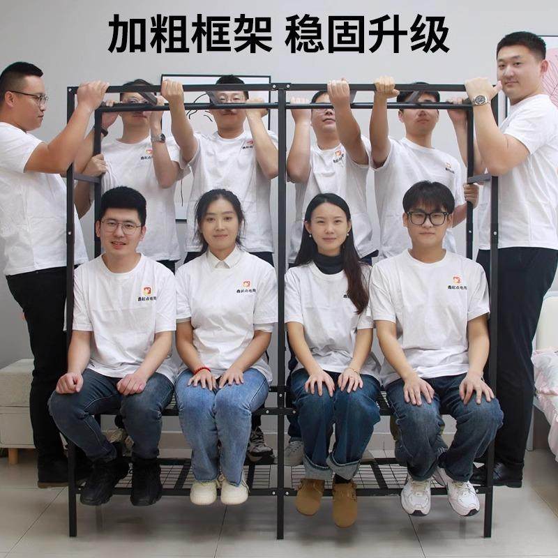 衣柜家QOE用卧室可移动简易安衣柜耐结实用出租布衣柜带轮小型房