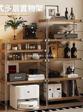 日置物落地多层简约收纳波架陈列架客厅架阳台储物架厨式房SSQ微