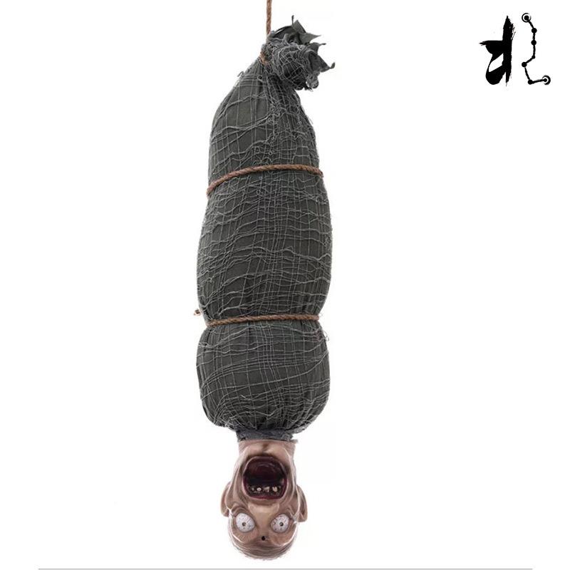 圣节PYM吊鬼骷髅挂件装骷髅头怪道具电动发光搞玩具舞台饰万用品