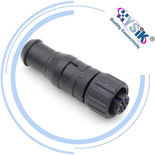 M12三DNL通连接5芯航空插头M塑料器螺螺母钉T型NEA2000连接器