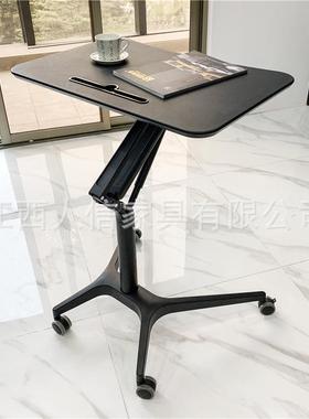 气动自动台降站立式可移懒动人66589电脑升桌演讲写字桌