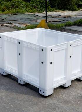 白色卡板箱大型塑料周转UYF特箱封闭箱式仓车储托盘箱箱叉中转塑