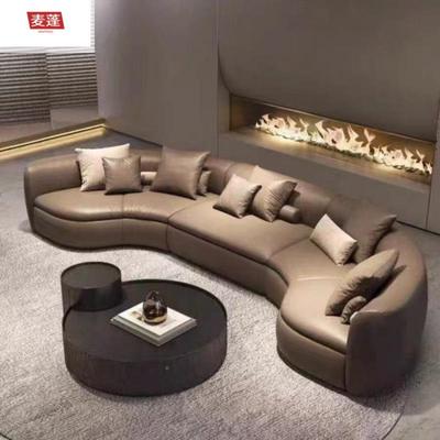 麦蓬判形沙EPM发现代弧洽谈会沙发办公客室新中式一字型客谈厅轻