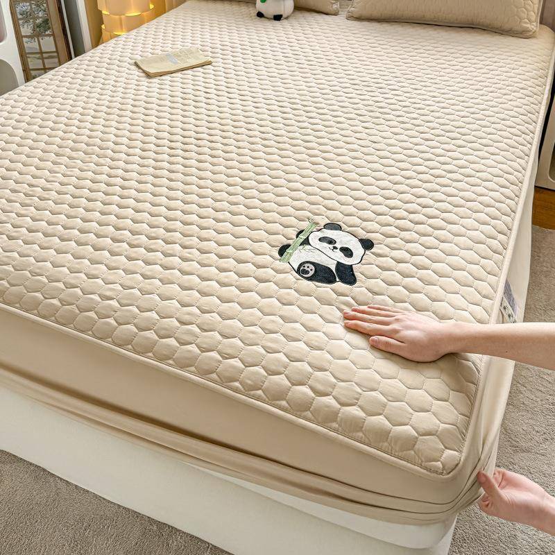 A类母婴级夹棉防水床笠保单件席绣梦思床垫套三件套刺床LBU护笠单