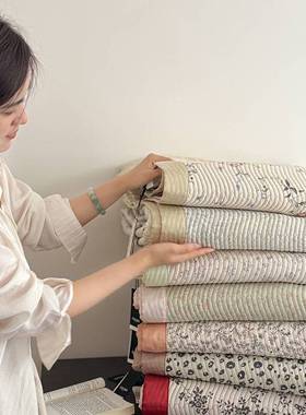 CELING双面50S莱赛尔天丝床盖夏被四件套高温砂洗绗缝夹棉炕盖