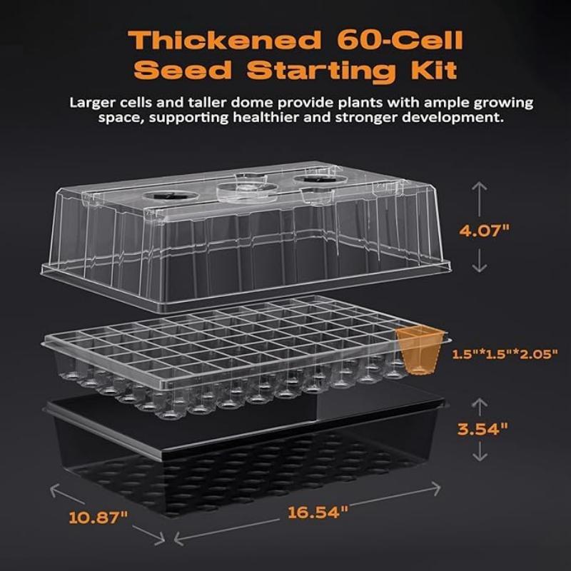 自吸水60穴新款植苗育苗PIY灯，亚马逊热盆育卖物灯育种套装定时