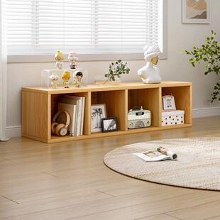 飘窗书架置物窗DKY架落地矮家用格子书柜简易台柜下单层储物电视