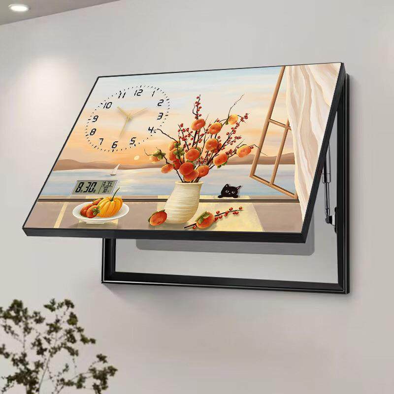 电箱表装饰画轻奢感遮TGM挡20箱2新款带钟表万年历电闸5电箱雯沃
